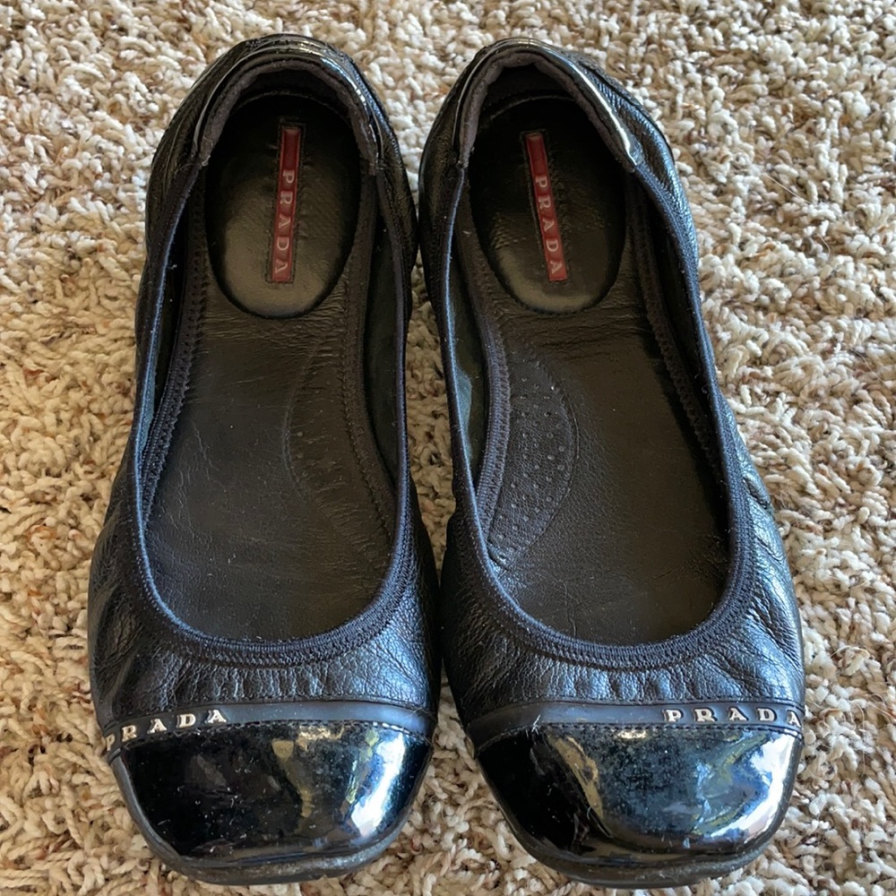 Prada Black Ballet Shoes
